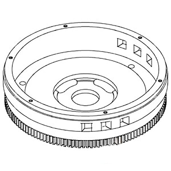 Aftermarket New Tractor Flywheel w/ Ring Gear Fits John Deere 4555 4560 4640 4650 + AR97317 - main